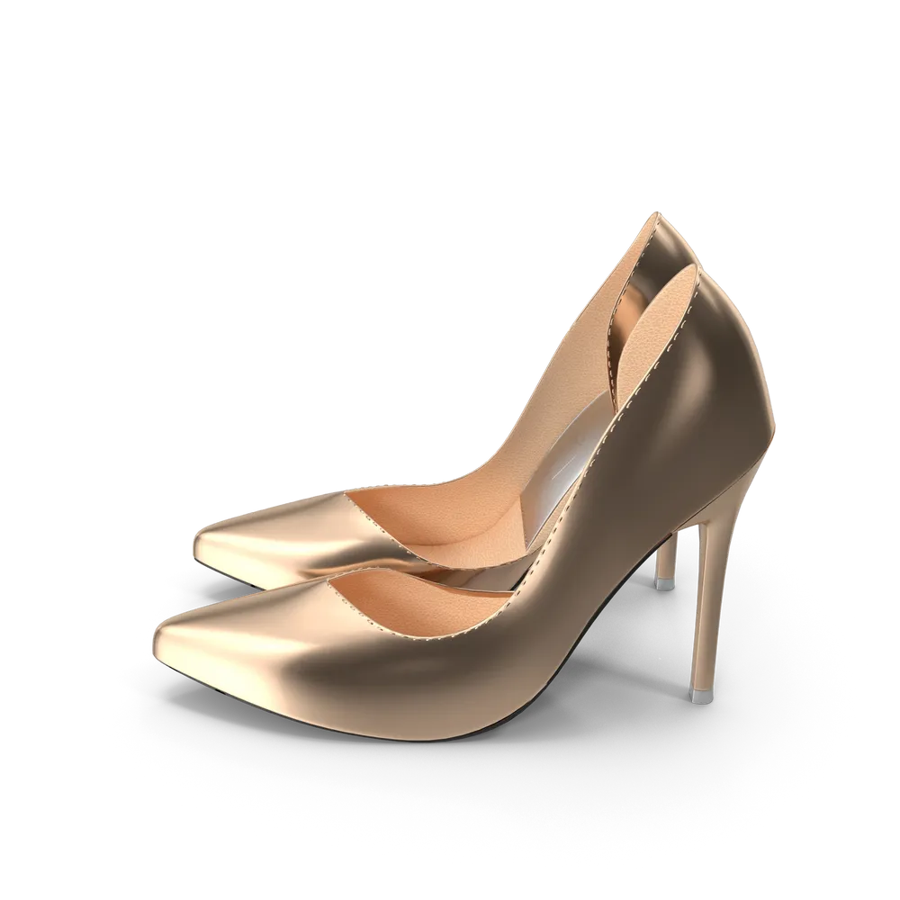 Goldene Damenschuhe