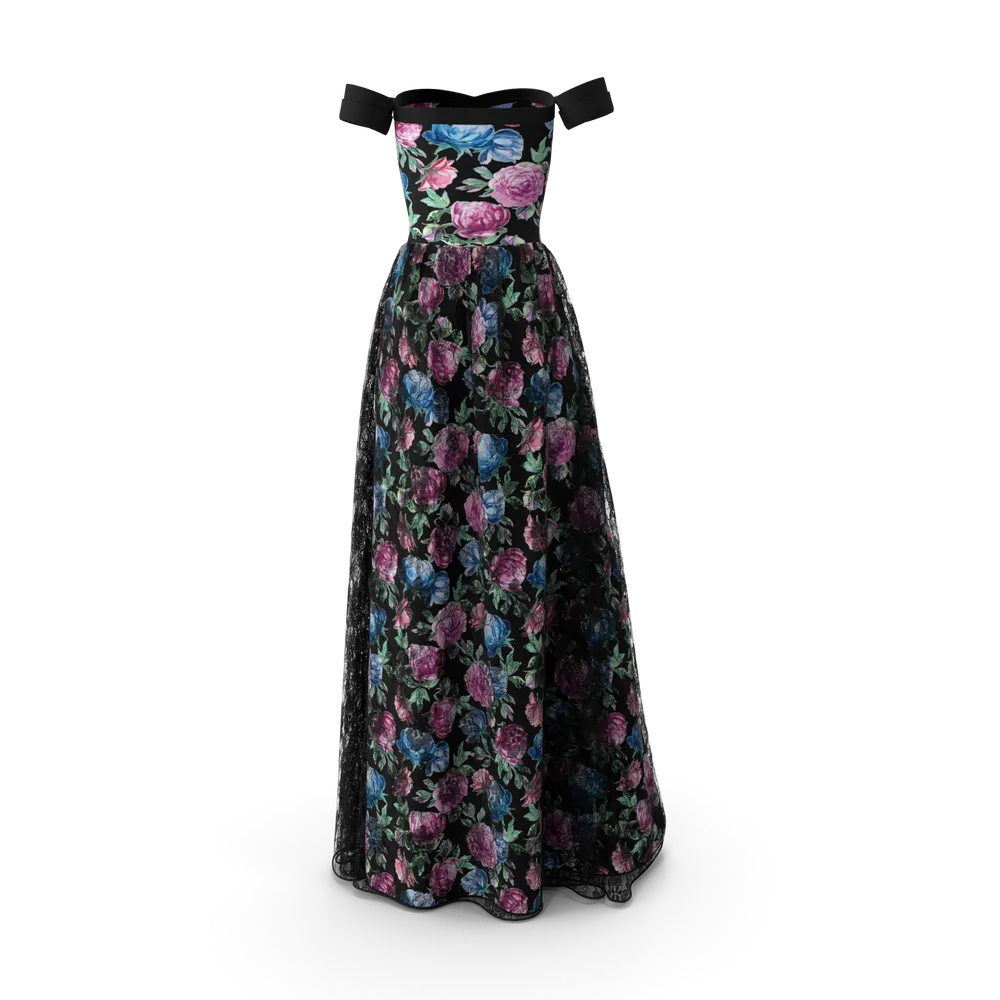 Schwarzes Abendkleid für Damen