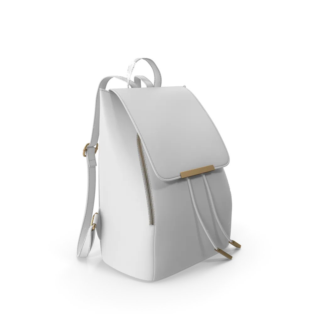 Rucksack aus weißem Kunstleder