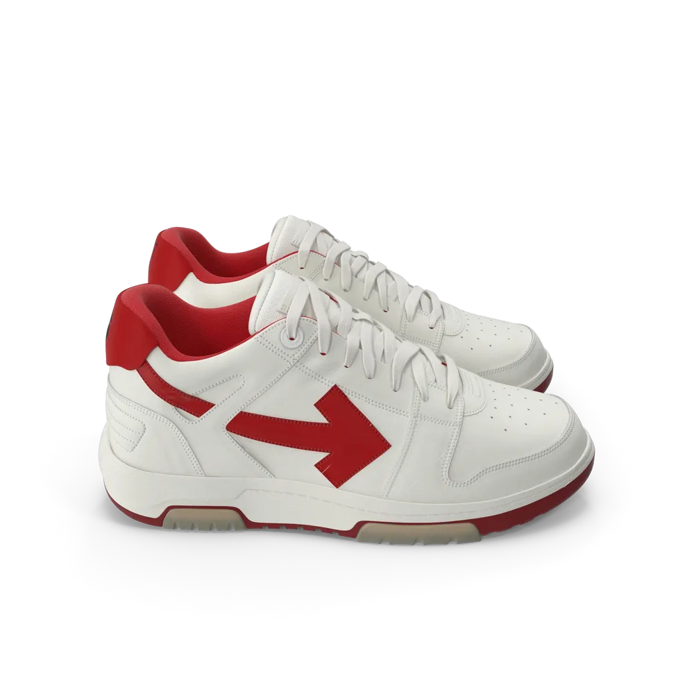 Sport-Sneaker in Off-White und Rot