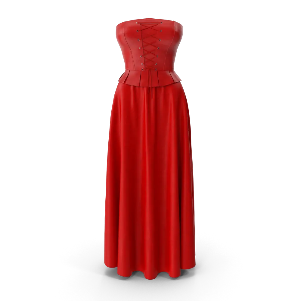 Corset Leather With Skirt