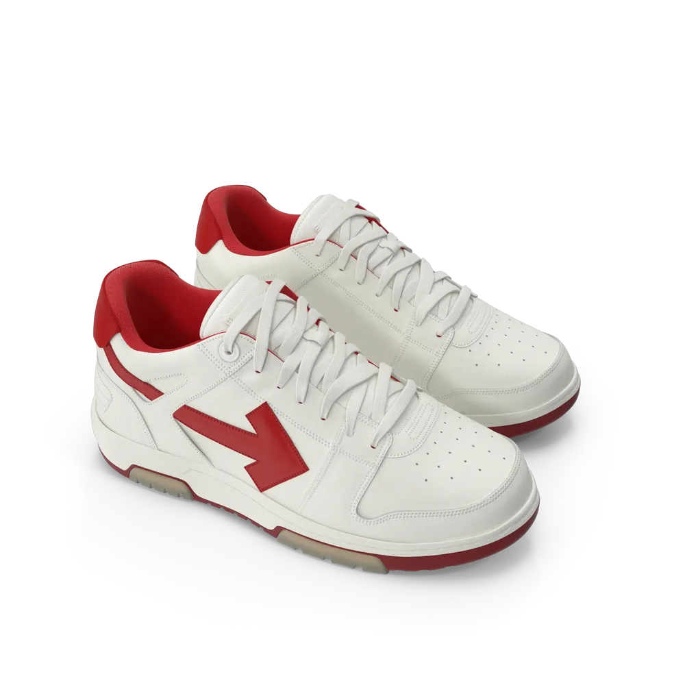 Sport-Sneaker Off-White & Rot