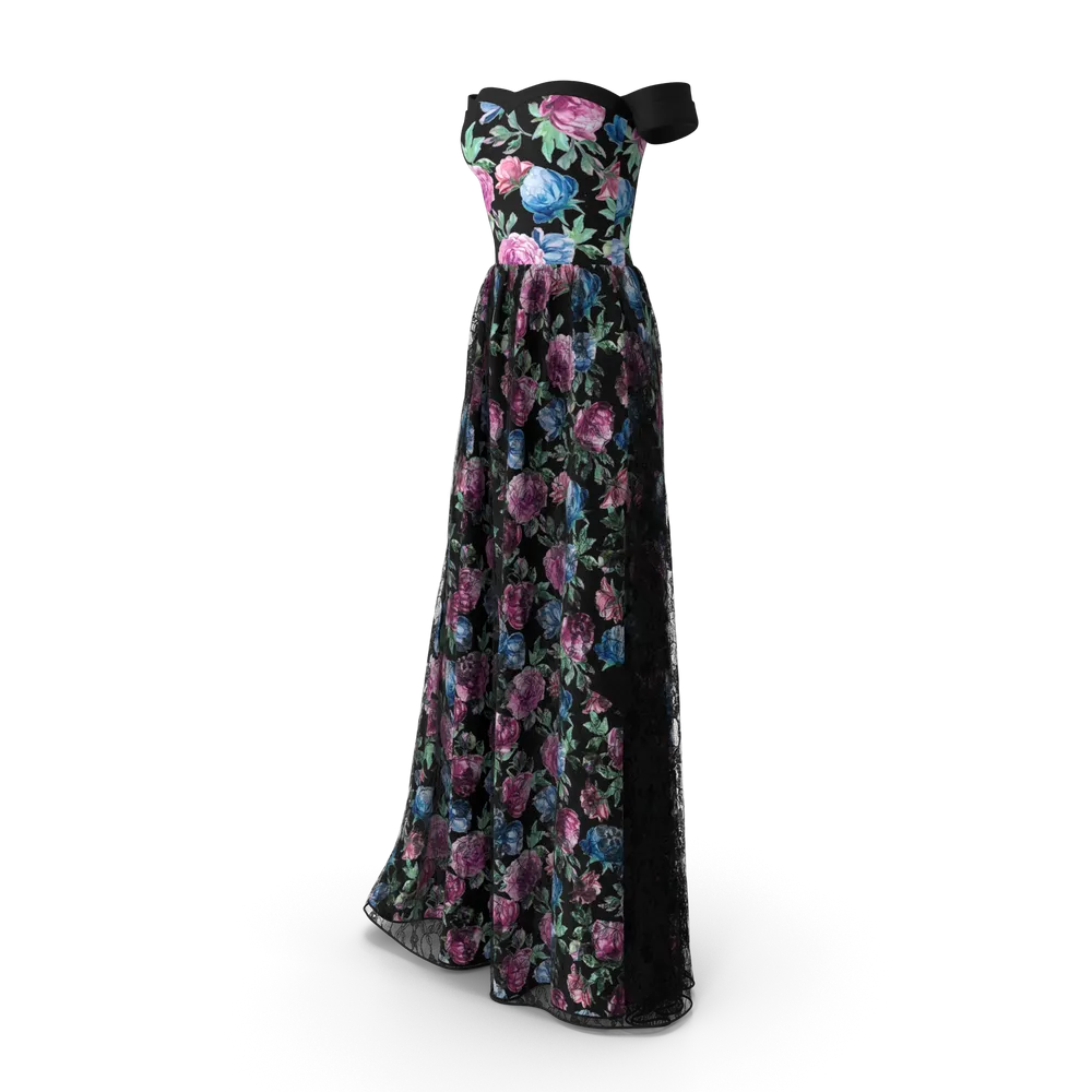 Schwarzes Abendkleid für Damen
